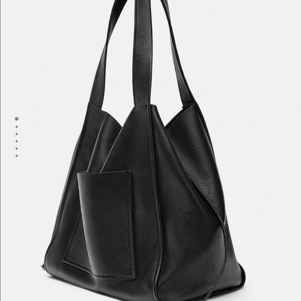 Zara leather shopper